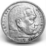 .4016 oz actual Silver 5 Mark commemorative coins is World War I Field Marshal President Paul von Hindenburg