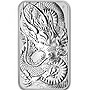 2021 Australia 1 oz Silver Dragon Rectangular Coin BU Limited mintage of 250,000 stylized Chinese dragon