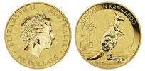 Australian Gold Kangaroo - 1 oz. $100 , Bullion coin