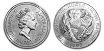 Australian Platinum Koala - 1 oz. $100, Bullion coin
