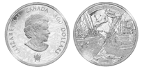 Platinum HMS Shannon vs USS Chesapeake  - 1 oz. $300, Bullion coin