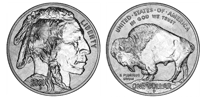 Silver American Buffalo Round - 1 oz. n/a Face Value, Bullion coin