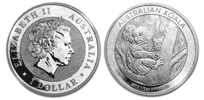 Australian Silver Koala - 1 oz. $1 , Bullion coin